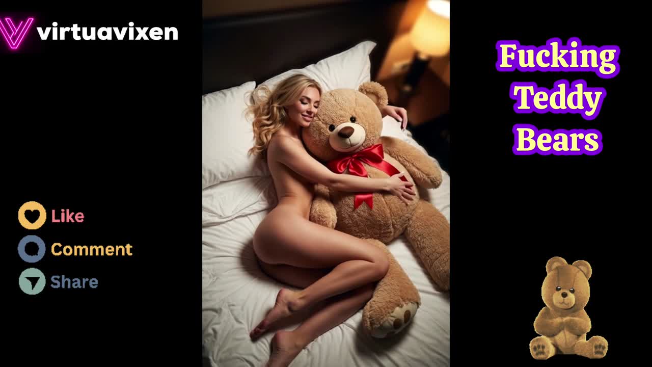 Nude girls fucking teddy bears